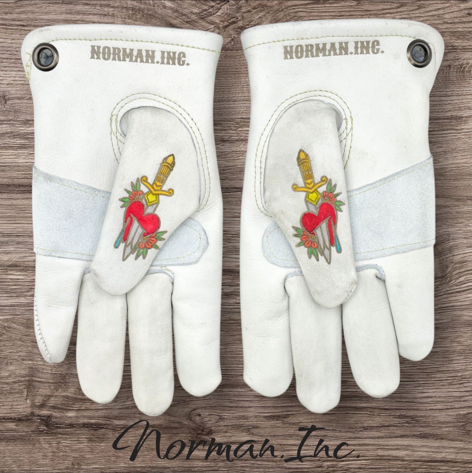 牛革 レザーグローブ ホワイト 白 アメリカン バイク ハーレー