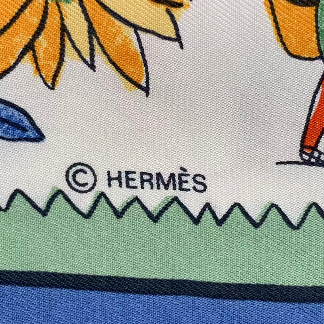 新品同様 HERMES エルメス スカーフ カレ90 RE TOUR A LA TERRE 故郷に 