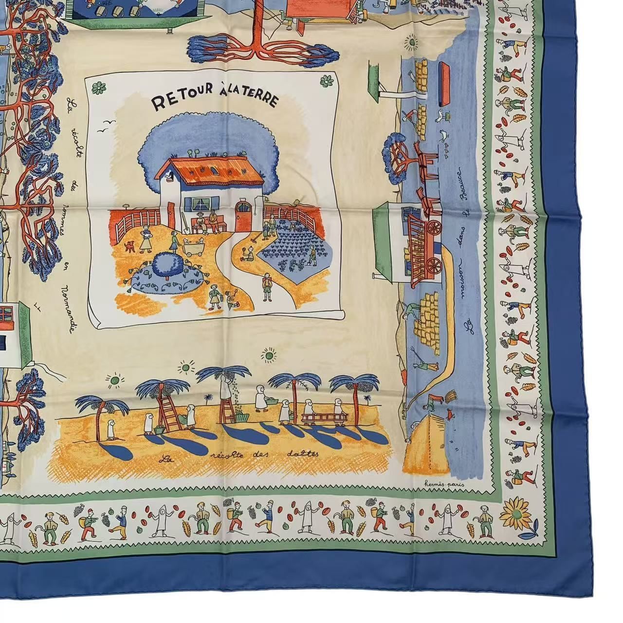 エルメス　HERMES　スカーフ　カレ90　故郷に帰る エルメス カレ90 RETOUR A LA TERRE 故郷に帰る スカーフ 【公式通販】