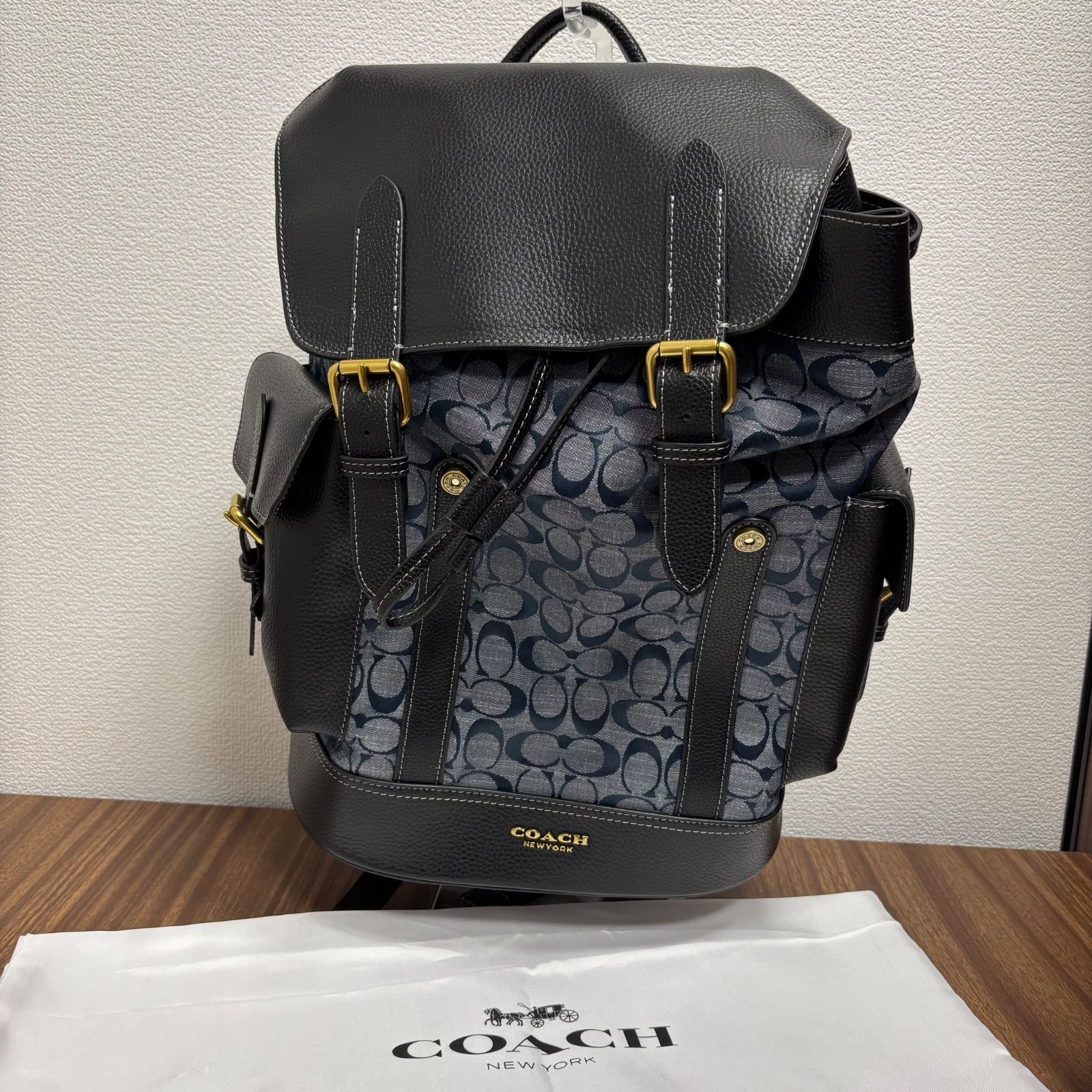 ☆ COACH コーチ シグネチャー リュック バックパック ネイビー ☆ COACH コーチ シグネチャー リュック バックパック ネイビー