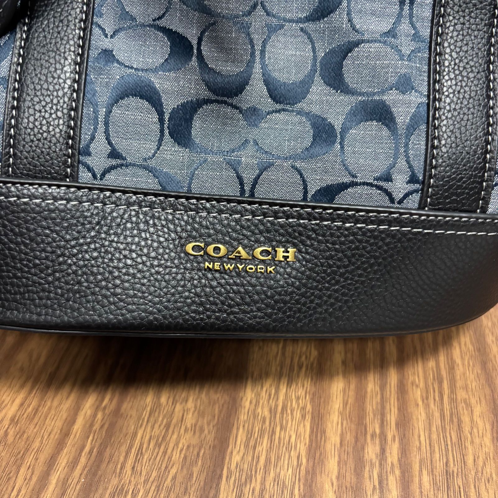 ☆ COACH コーチ シグネチャー リュック バックパック ネイビー