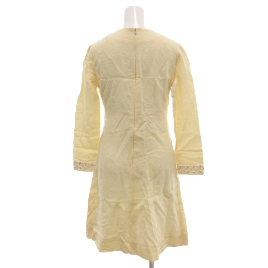 マリココウガ MARIKO KOHGA ワンピース 長袖 フレア ひざ丈 ビジュー