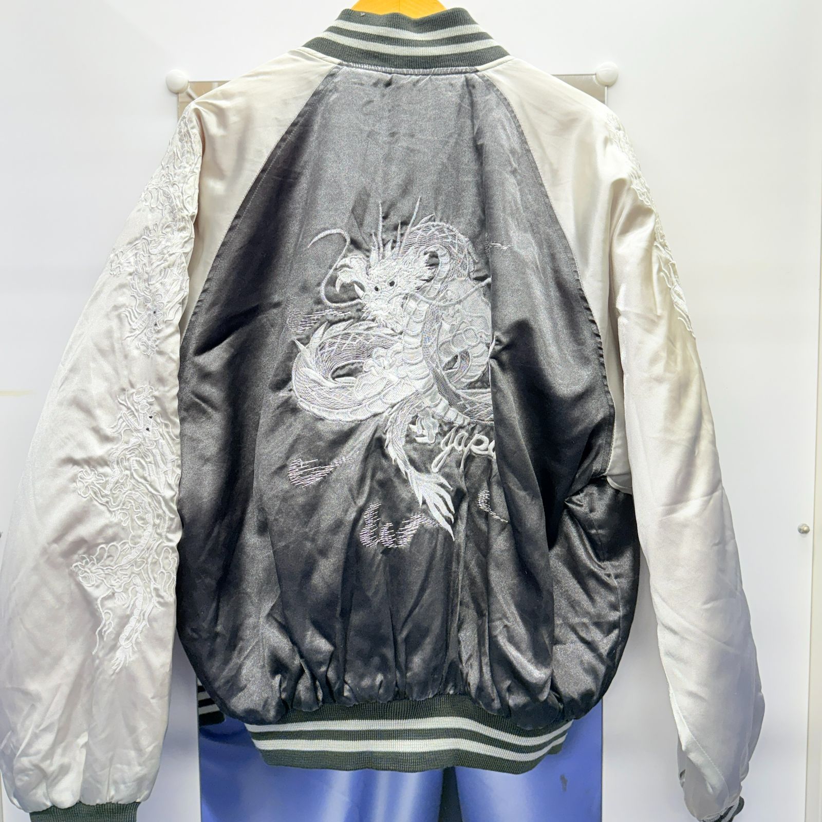 △▽△0154 JUNGLE STORM スカジャン Japan 龍 刺繍 フリーサイズ