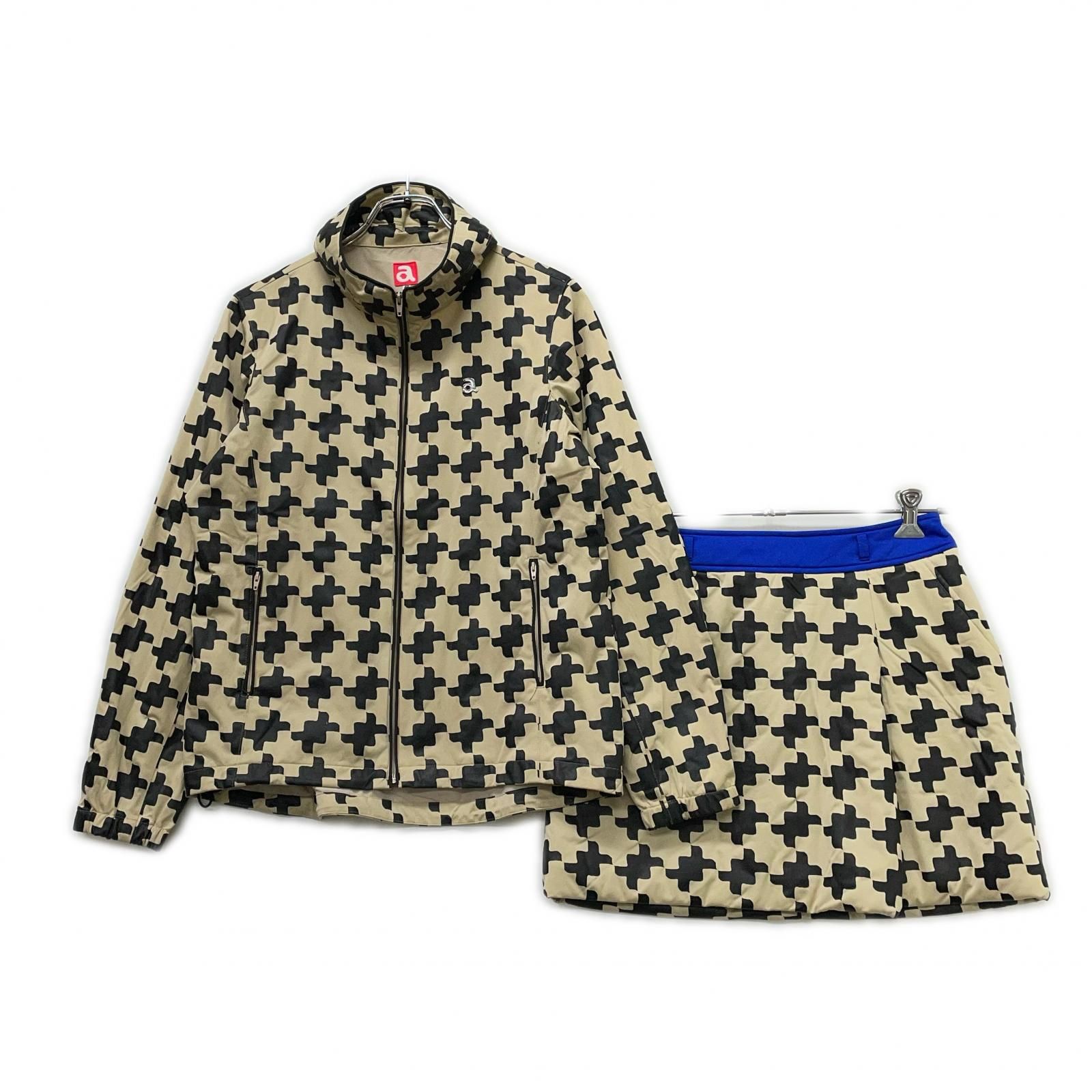 中古 レディース アルチビオ archivio セットアップ 40(L) 黒×茶×青