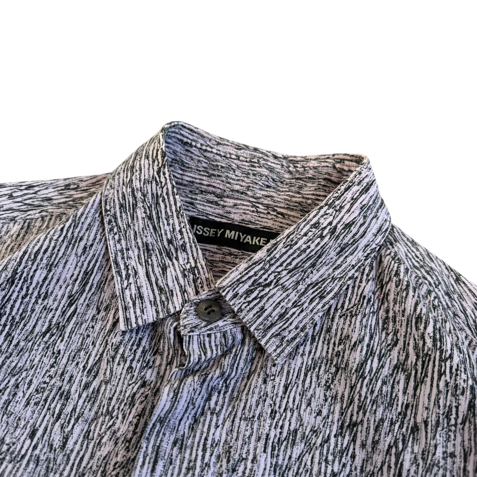 ISSEY MIYAKE MEN / イッセイミヤケメン 杢調デザイン 長袖シャツ 比翼