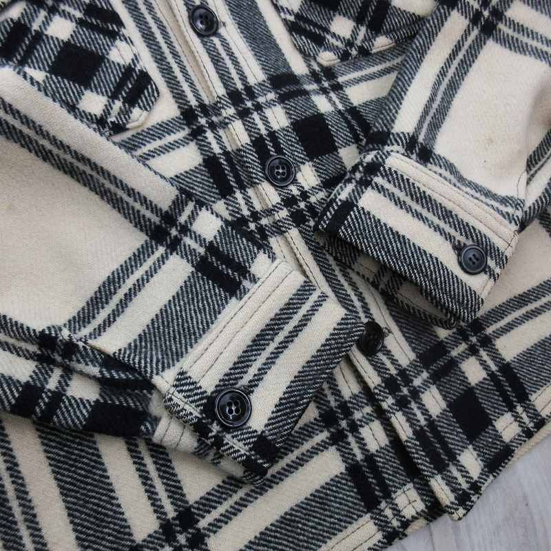 60'S BEMIDJI ベミジ ウール CPO ジャケット チェック クリーム