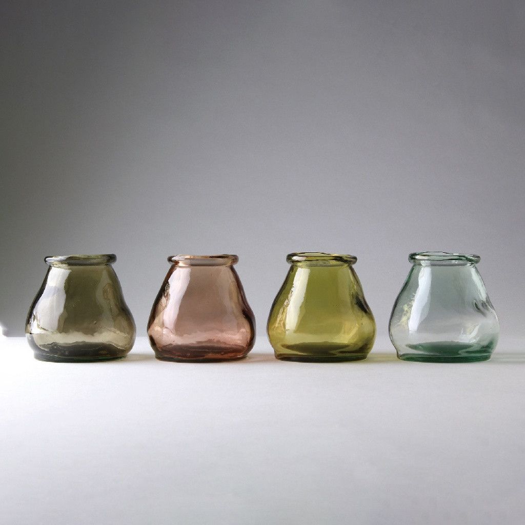 リサイクルガラス フラワーベース CERO イエロー 花瓶 大きい 透明