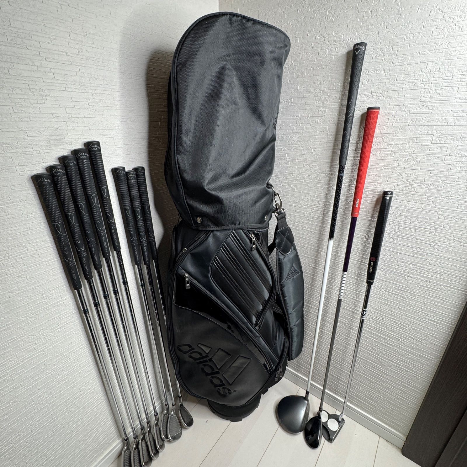 名器揃い Callaway キャロウェイ X HOT X 14 メンズ ゴルフクラブセット 11本 アディダスバッグ付 右 初心者 中級者