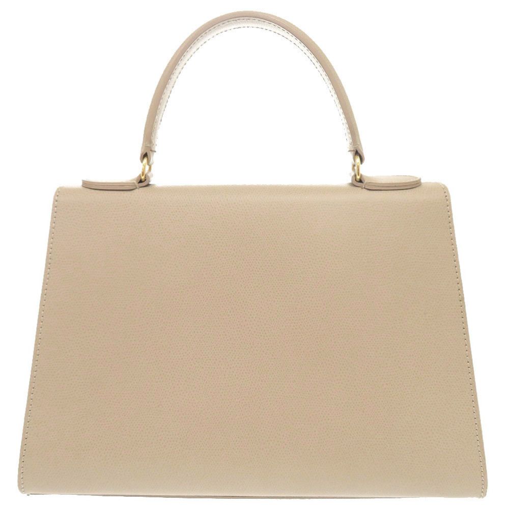 カルボッティ　エレナ　ELENA 2way レザー　ベージュ系　中古品　美品 美品 カルボッティ エレナ レザー ベージュ 2WAY ハンドバッグ