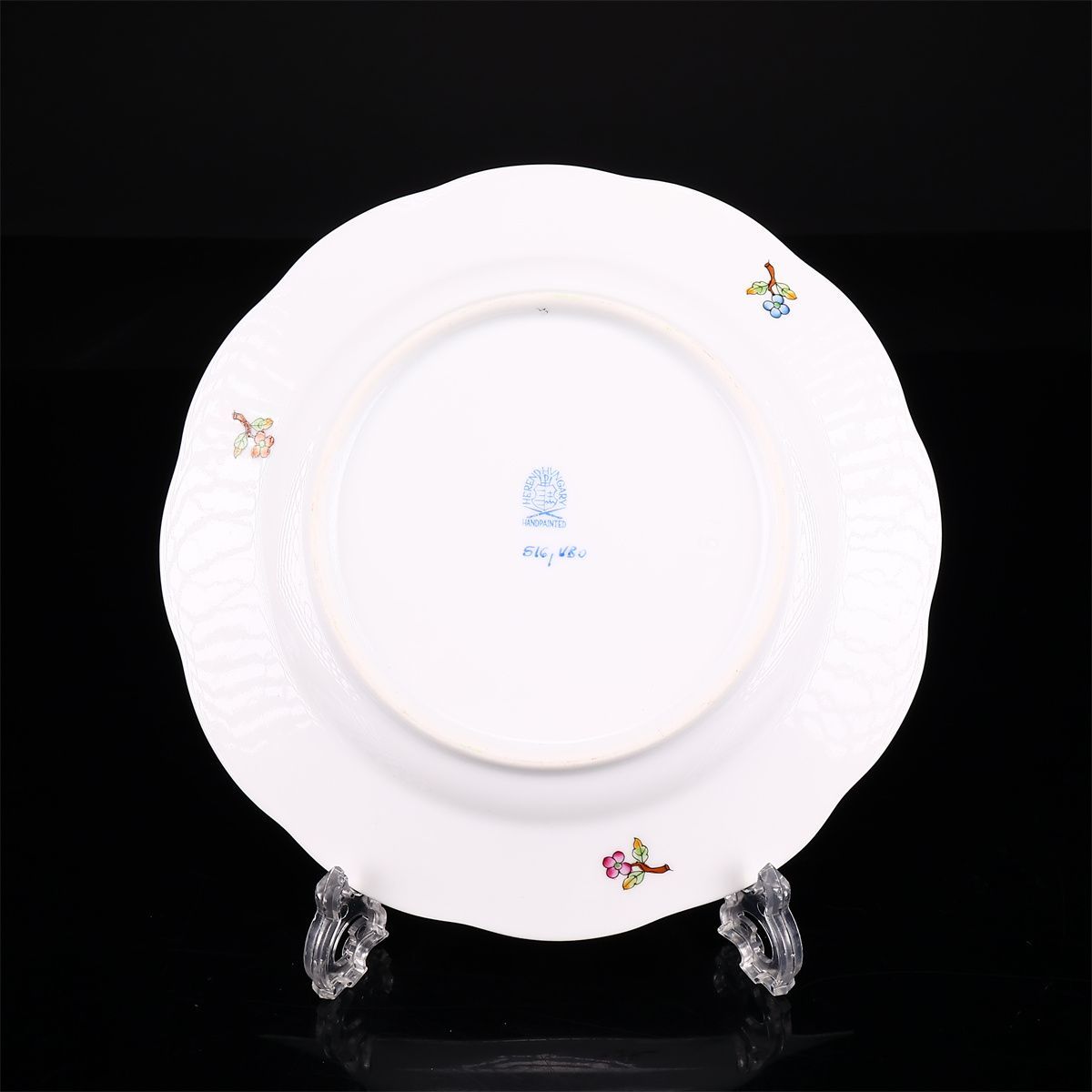 Herend 【ヘレンド】 ヴィクトリアブーケ プレート 二種 2点 径16.5