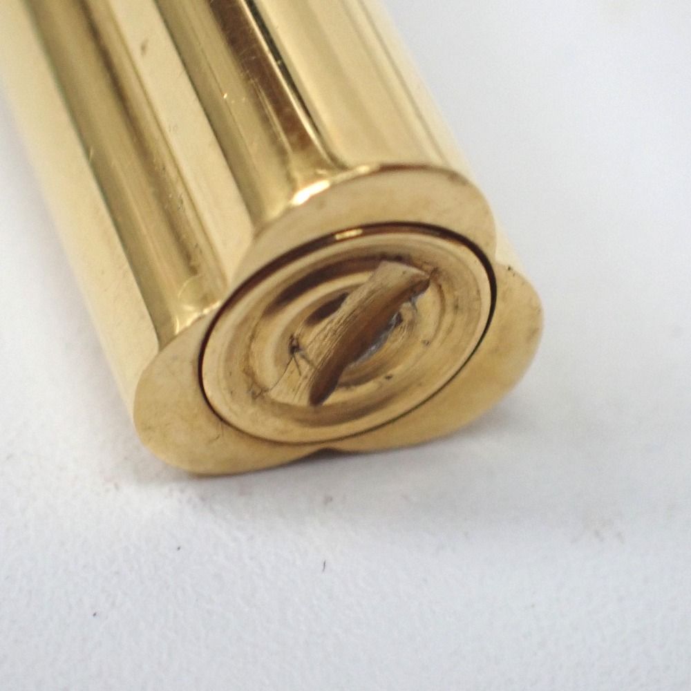 Ft635006 ブルガリ ボールペン キャップ式 青インク 金色 BVLGARI 中古