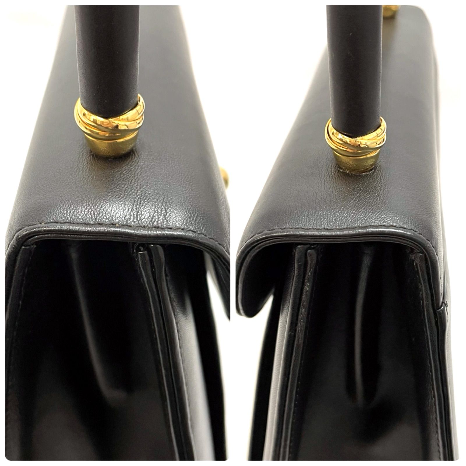 ABランク】 Cartier カルティエ パンテール ハンドバッグ レザー