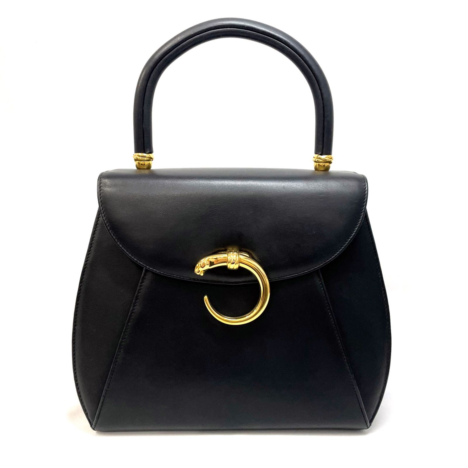 ABランク】 Cartier カルティエ パンテール ハンドバッグ レザー