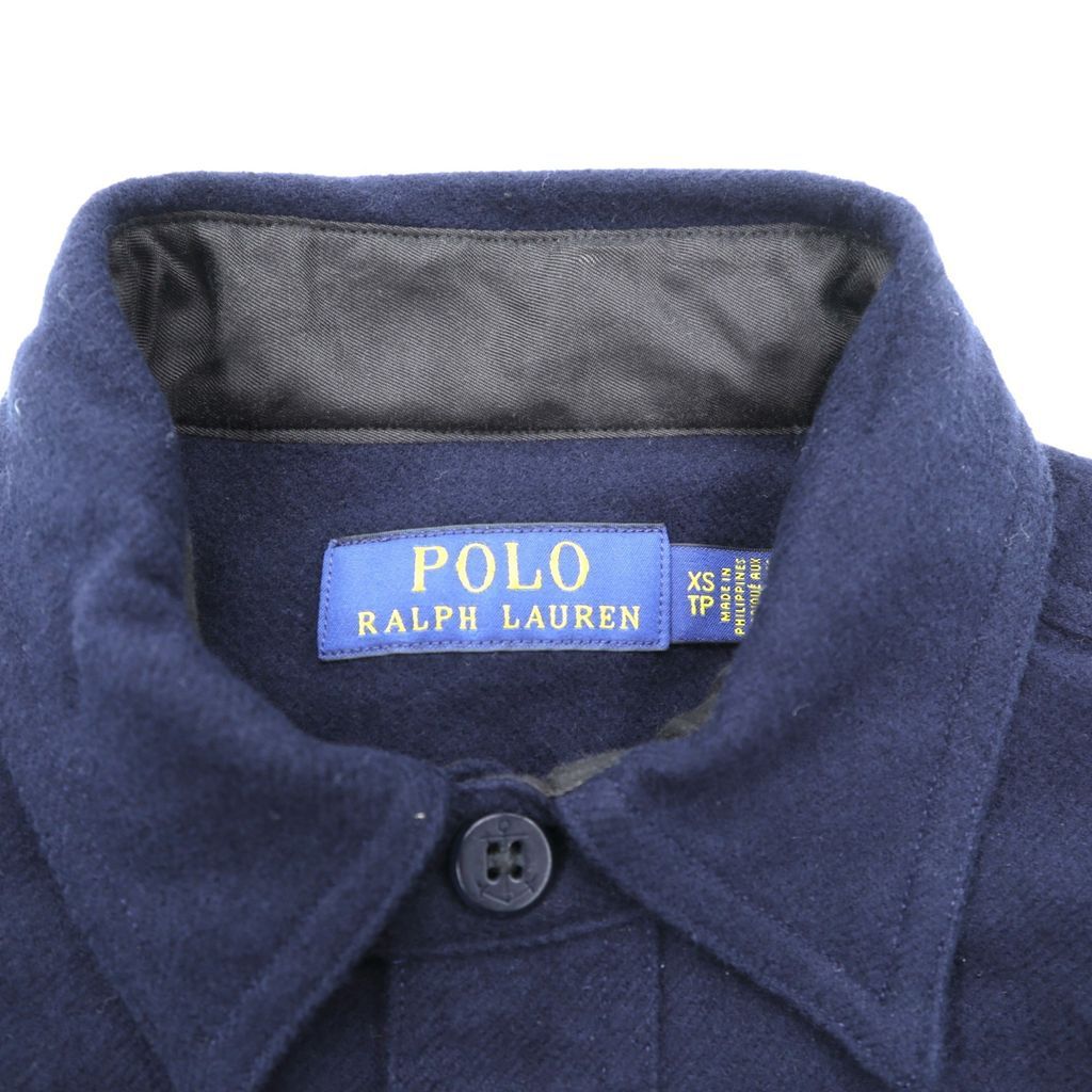 Polo Ralph Lauren ミリタリー CPO シャツ XS ネイビー コットン チン