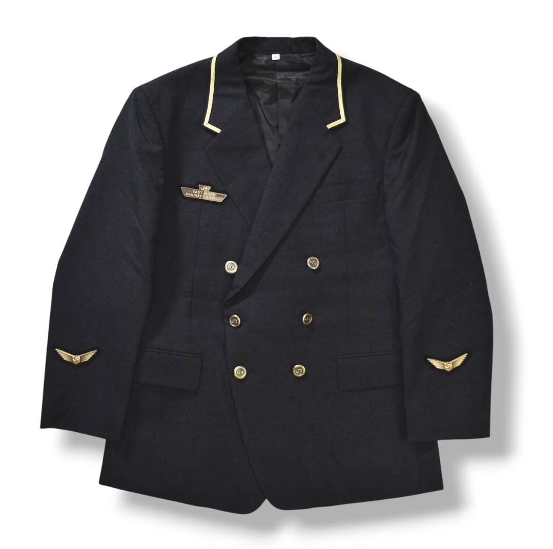 JR東日本 旧型 制服 ダブルブレスト 三越製 上衣 ジャケット 鉄道 電車