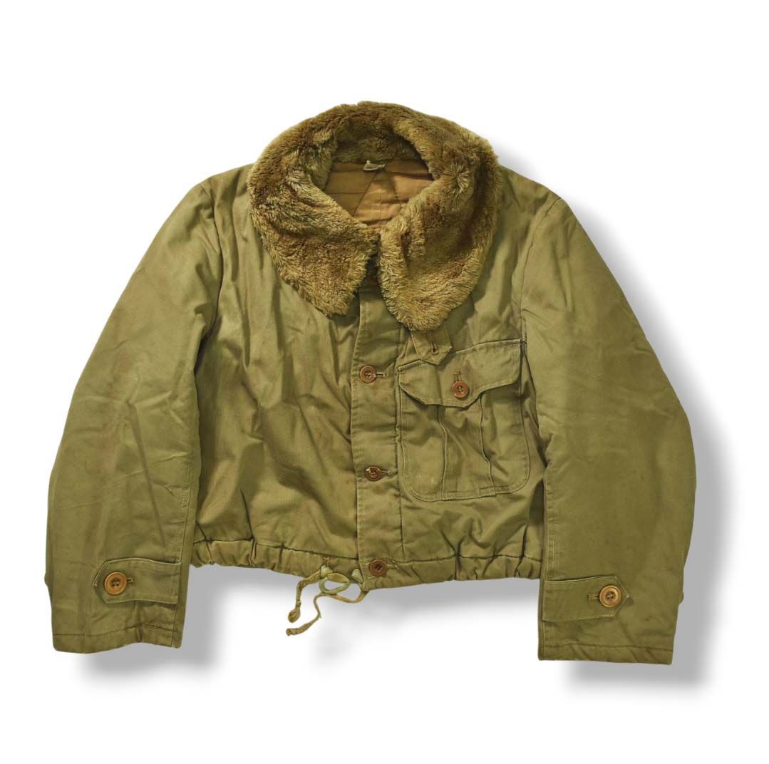 入手困難】 実物 40s 日本陸軍 戦車兵用 防寒着 上衣 軍袴 戦闘帽 帽子