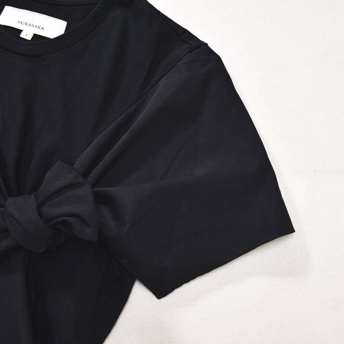 日本製 アキラナカ AKIRANAKA 半袖 ドレープ ノット Tシャツ 