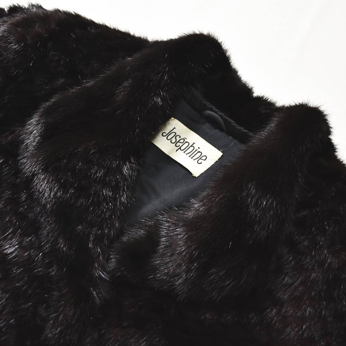 Joséphine ジョセフィーヌ リバーシブル 毛皮 ファーコート 黒 М〜L 高級】 ジョセフィーヌ Josephine ロシアンミンク RUSSIAN MINK NORKA