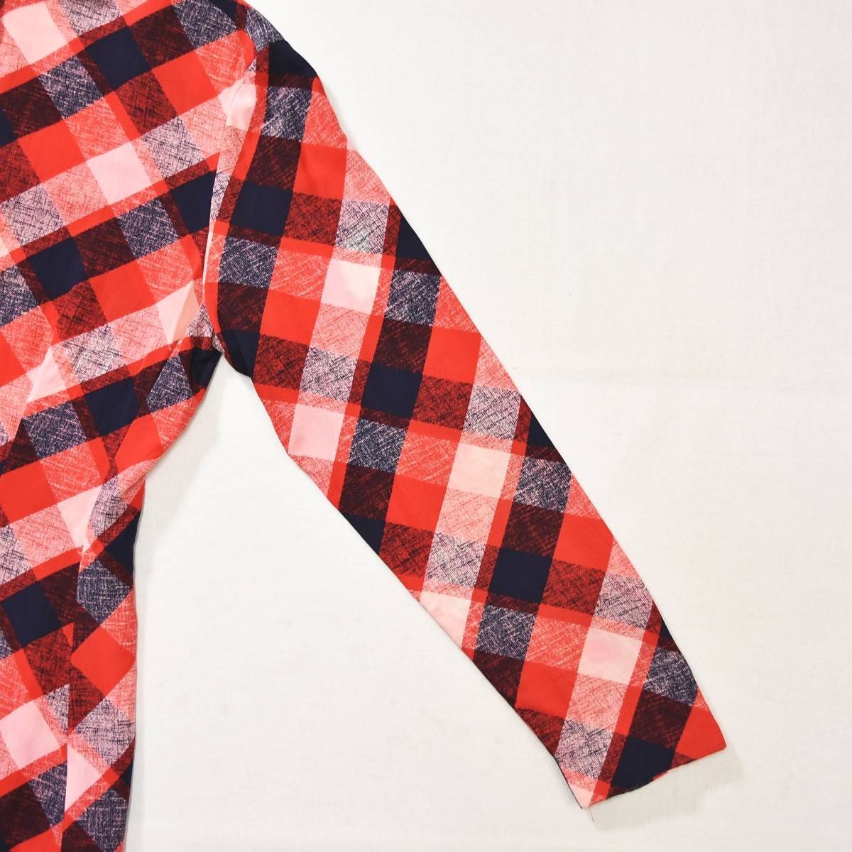 Christian Dior クリスチャンディオール　長袖　赤　花柄 00s archive クリスチャンディオール Christian Dior 長袖 ノーカラー