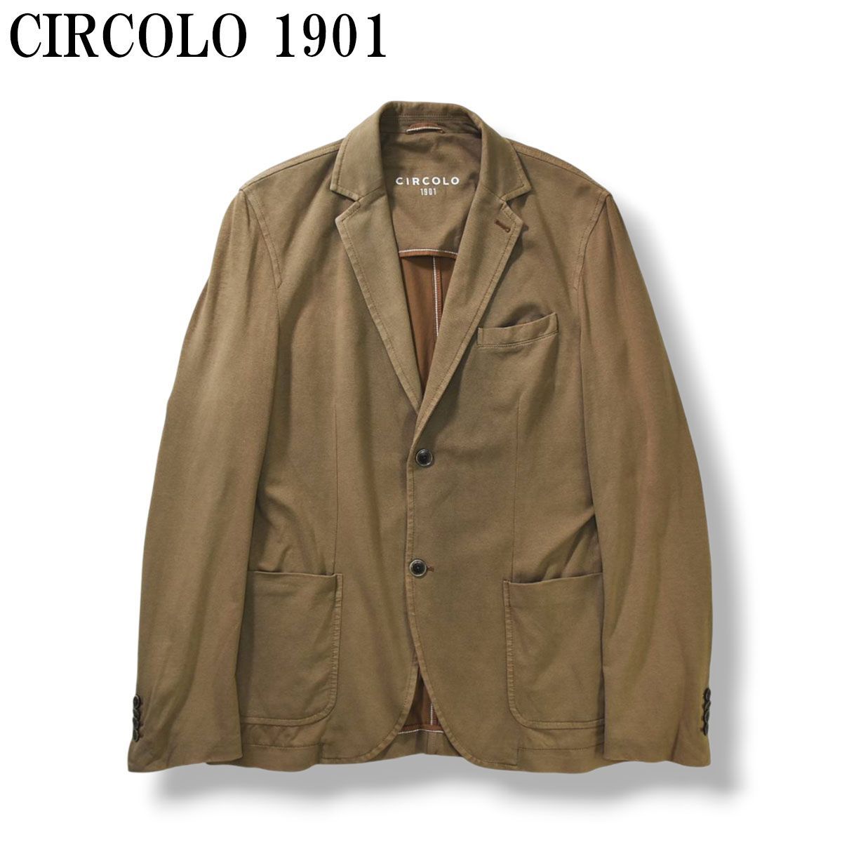 【美品】CIRCOLO1901 ルーマニア製 ストレッチ テーラードジャケット 高級】 ルーマニア製 チルコロ CIRCOLO 1901 ストレッチ素材 シングル