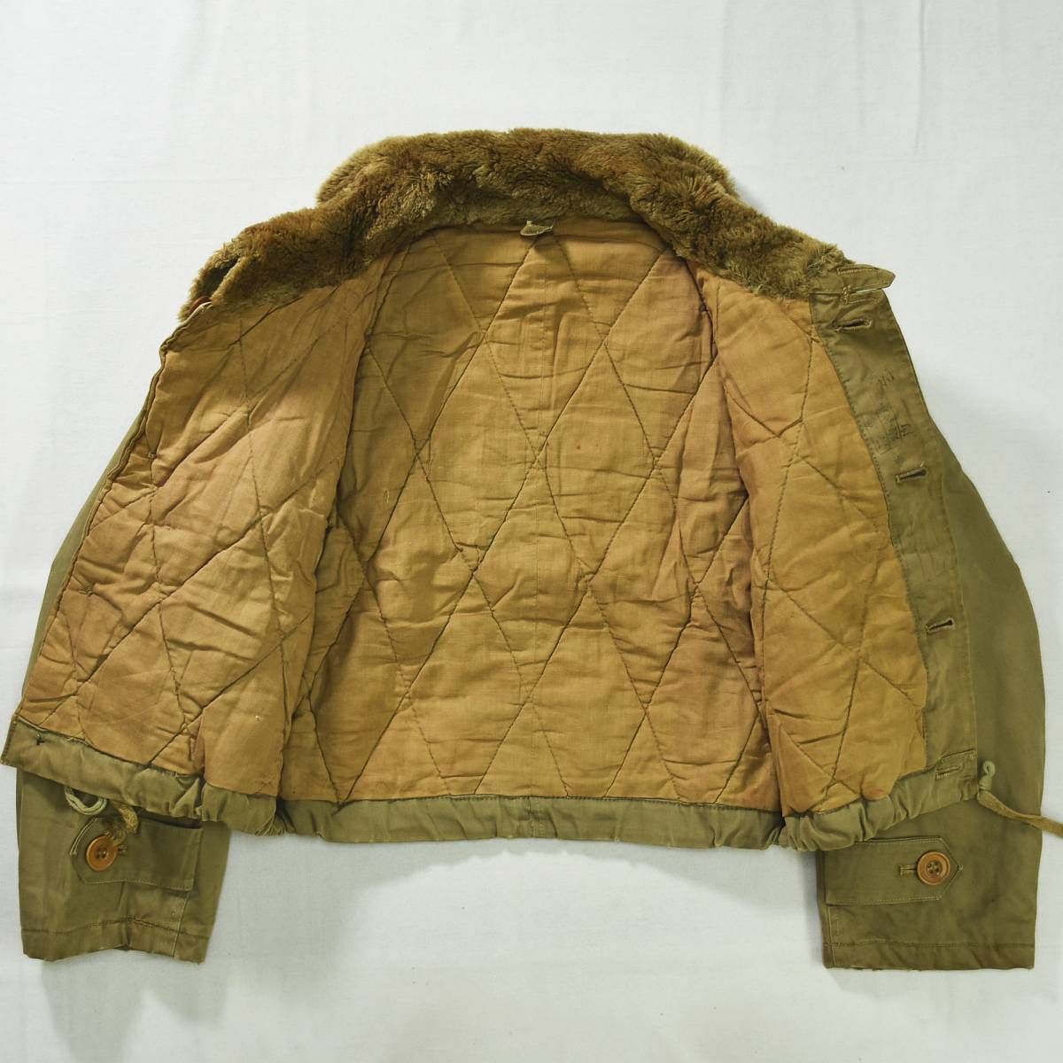 入手困難】 実物 40s 日本陸軍 戦車兵用 防寒着 上衣 軍袴 戦闘帽 帽子