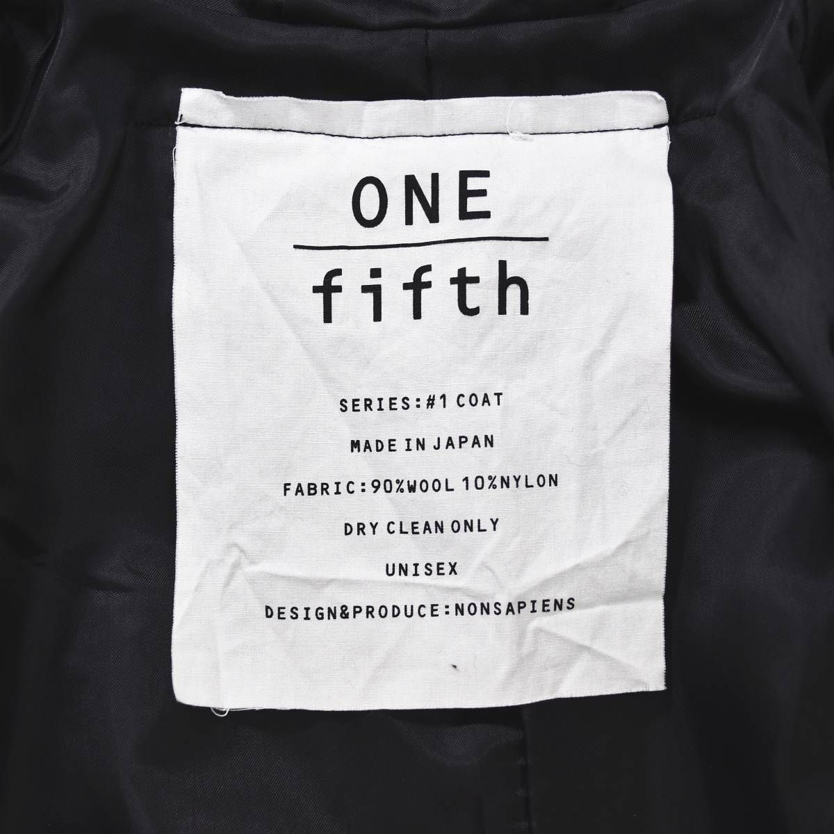 ワンフィフス ONE FIFTH HEAVEN メルトンウール ロング コート