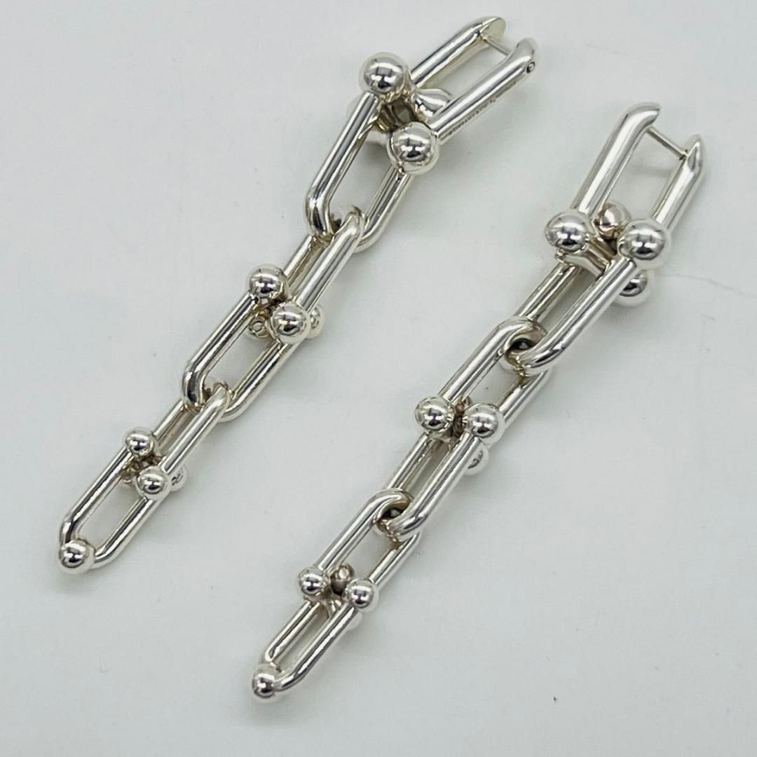 極美品 ティファニー ハードウェア グラジュエイテッド 片耳 ピアス シルバー ティファニー ハードウェア グラジュエイテッド リンク ピアス ピアス