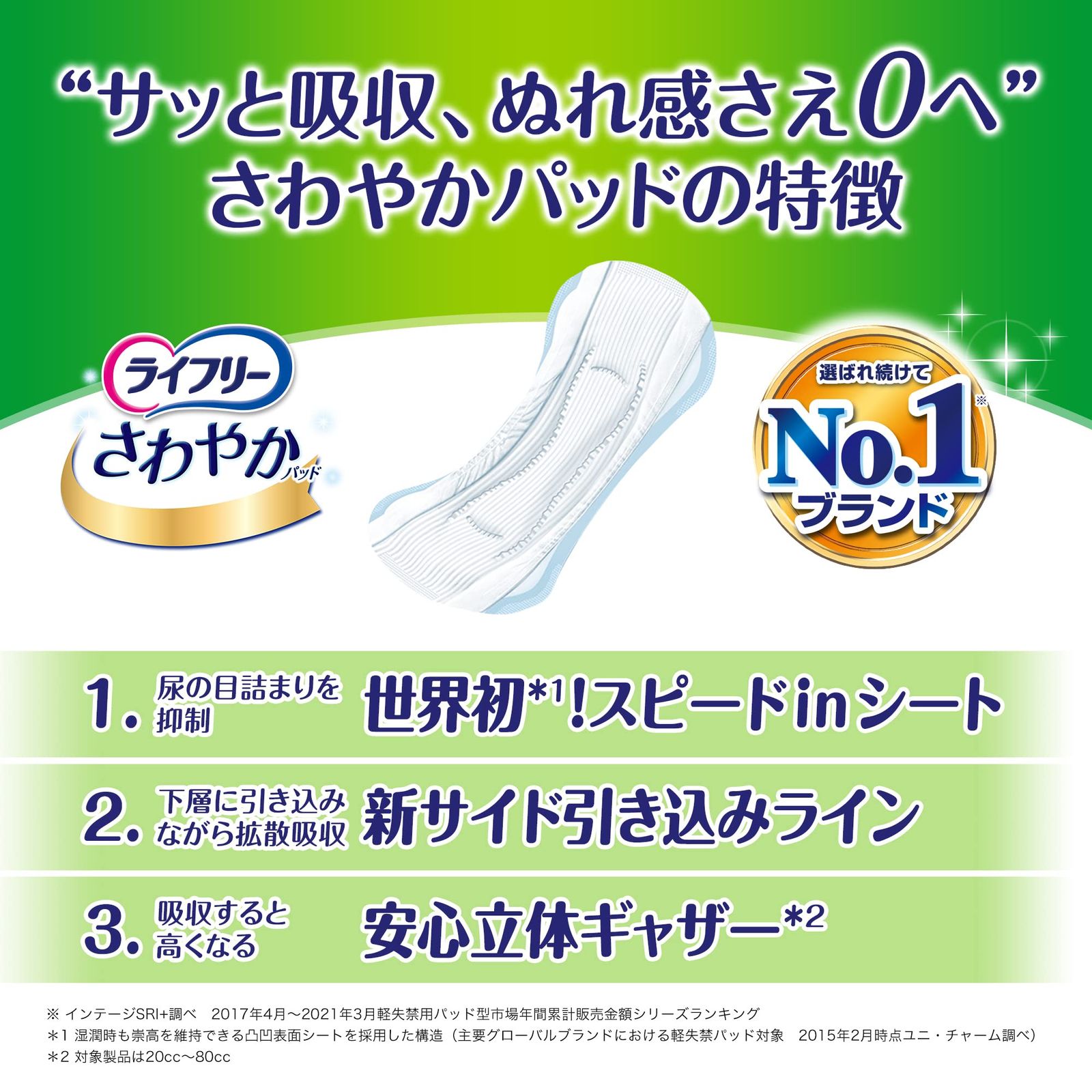 ライフリー さわやかパッド 女性用 170cc 長時間・夜でも安心用 22枚