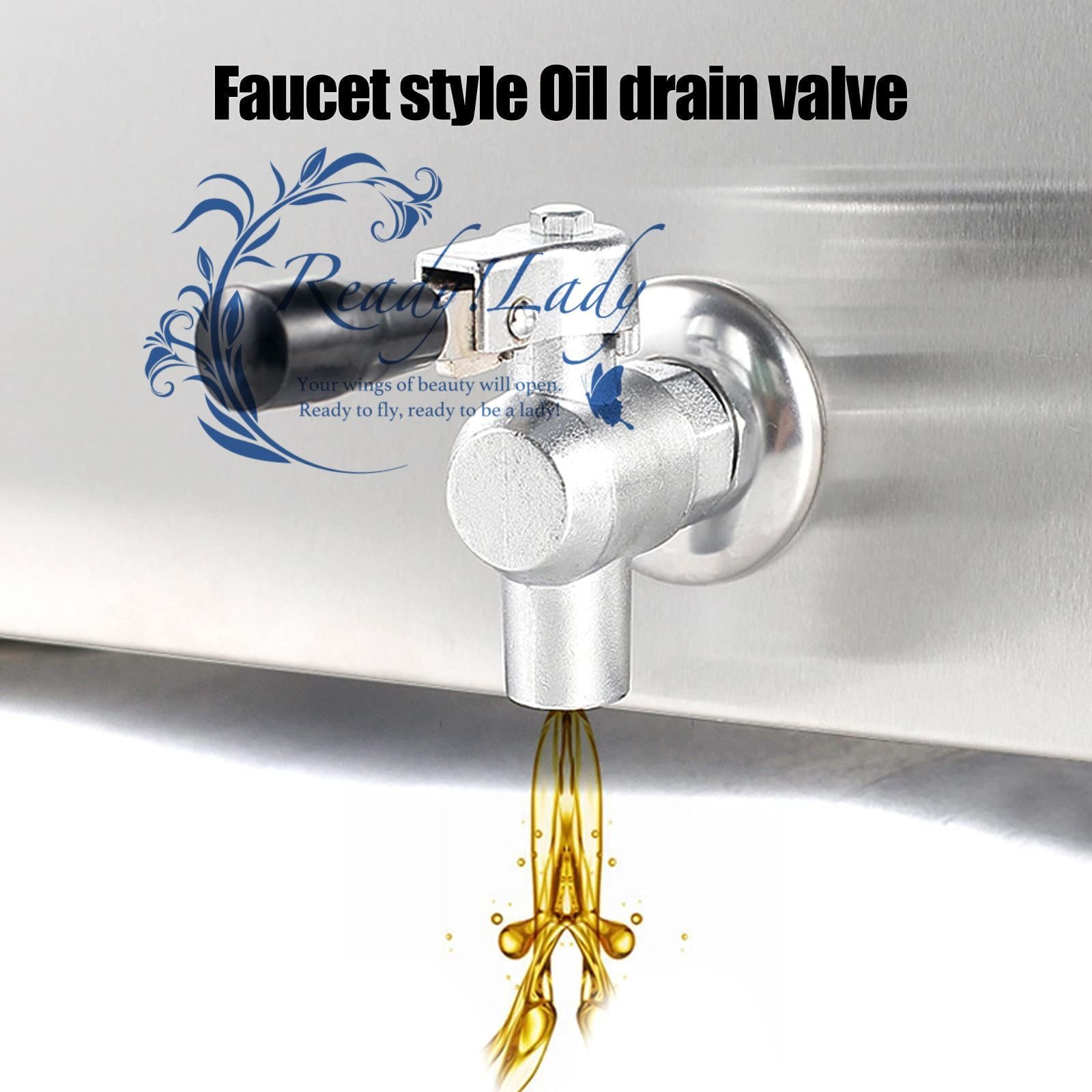  バスケットと蓋付き電気フライヤー 業務用ステンレス製フライヤー 業務用温度調節機能付き卓上フライヤー 23 L|20.8 QT その他 キッチン 食器