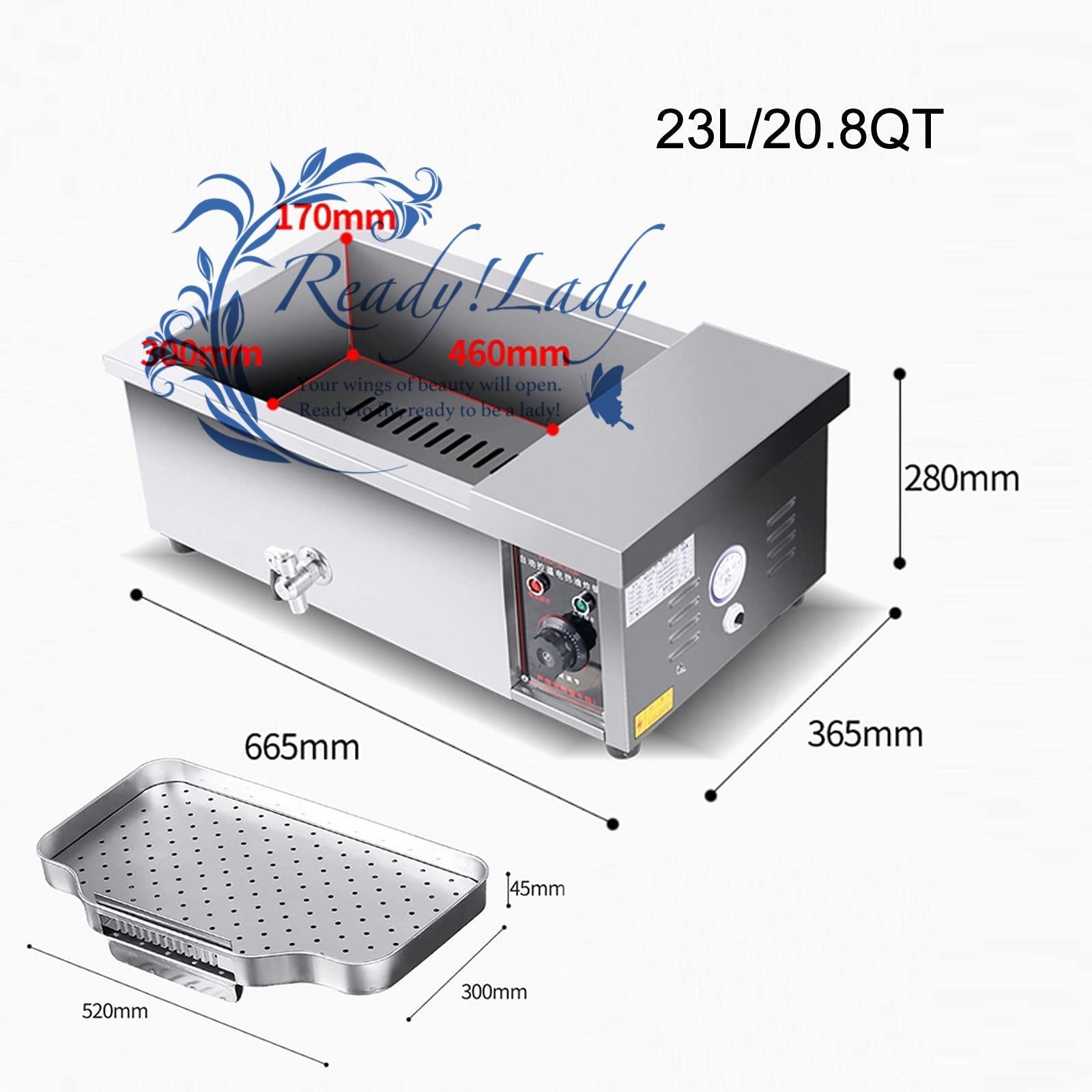 業務用ステンレス製フライヤー 業務用温度調節機能付き卓上フライヤー