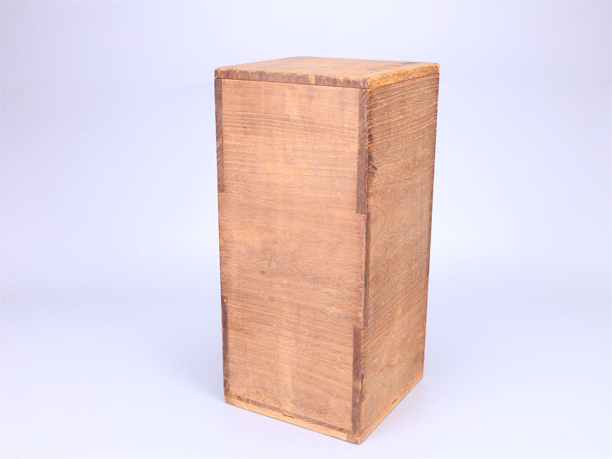 所載品 平安 【秦蔵六造】 漢貫耳壷式 青銅花器 花瓶 黄32㎝／共箱付