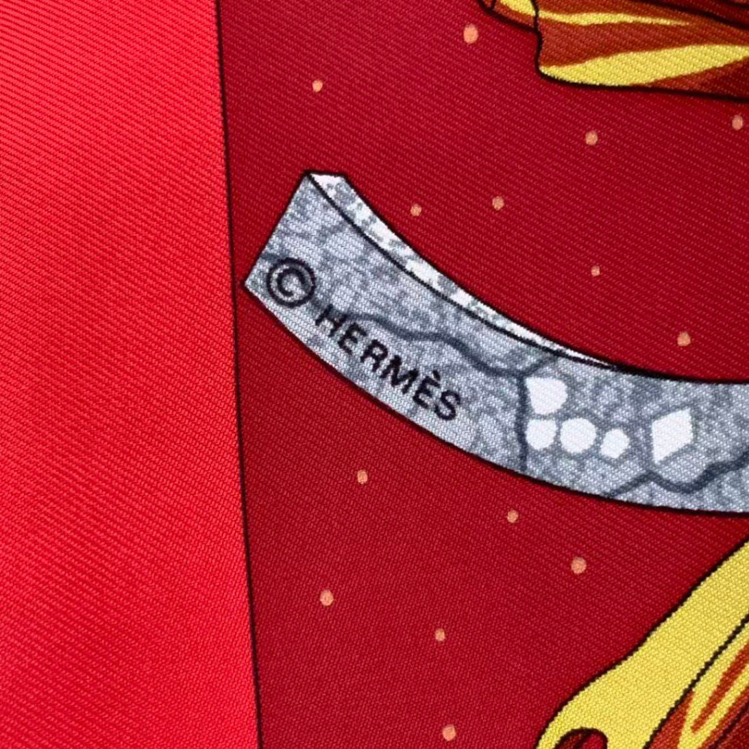未使用品 HERMES エルメス カレ90 スカーフ シルク CAVALIERS DES