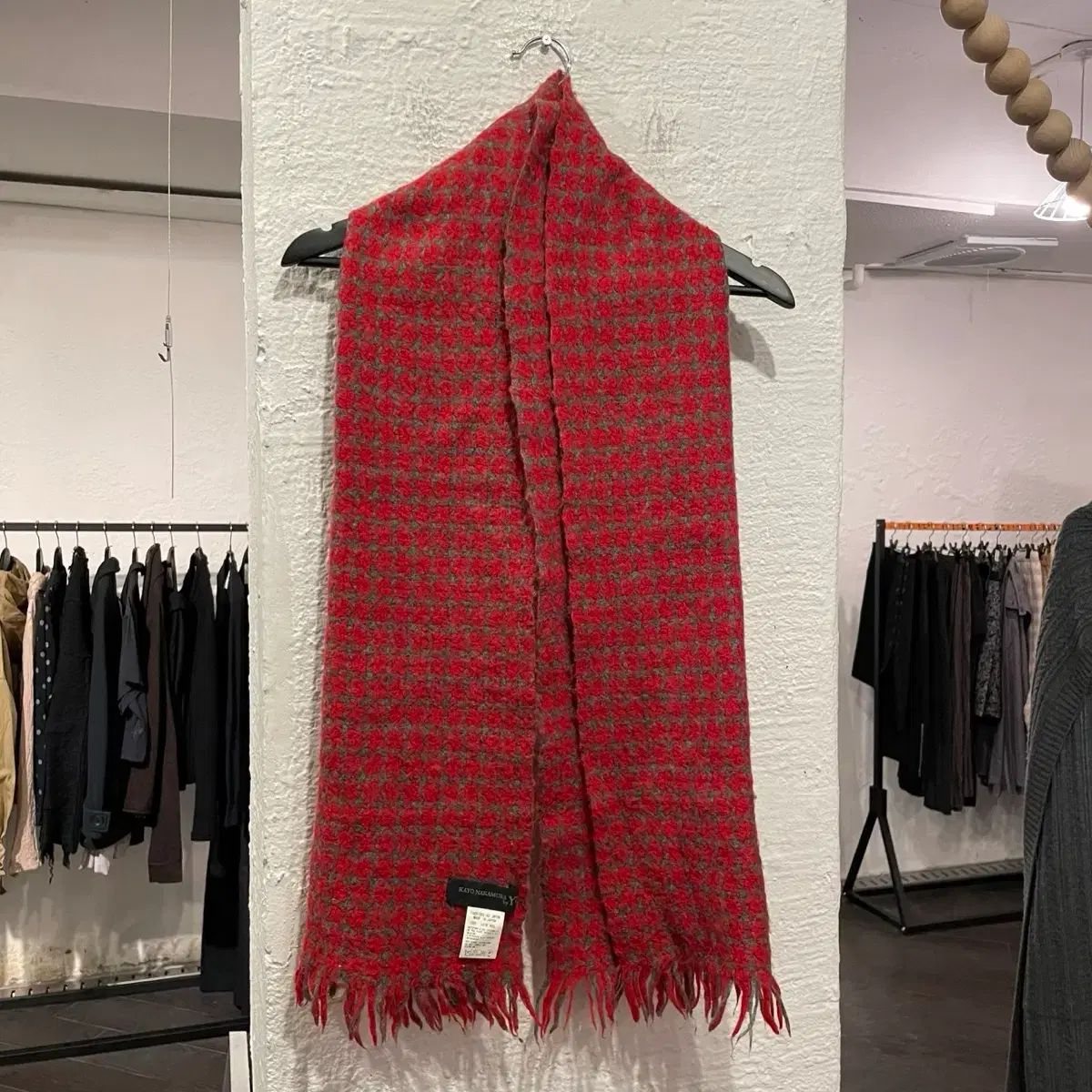 YOHJI YAMAMOTO ヨウジヤマモト マフラー レッド - メルカリ