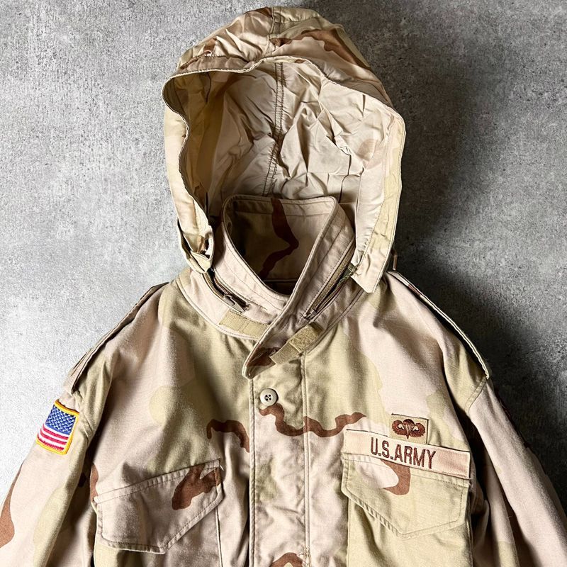 80s 89年製 US ARMY 米軍実物 3C デザートカモ 迷彩 M-65 フィールド