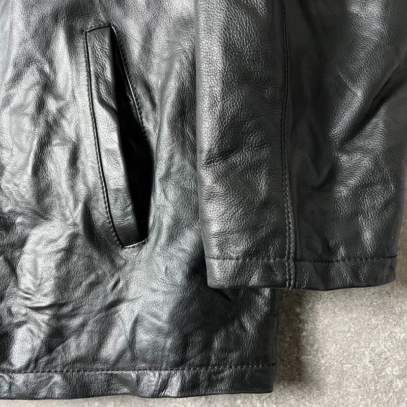 90s Croft&Barrow 中綿入り 本革 レザー ジャケット XL / 90年代