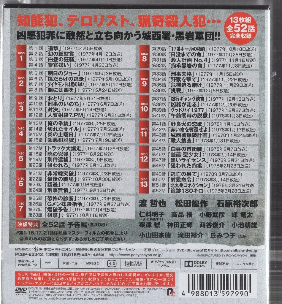 ドラマDVD 大都会 PARTII