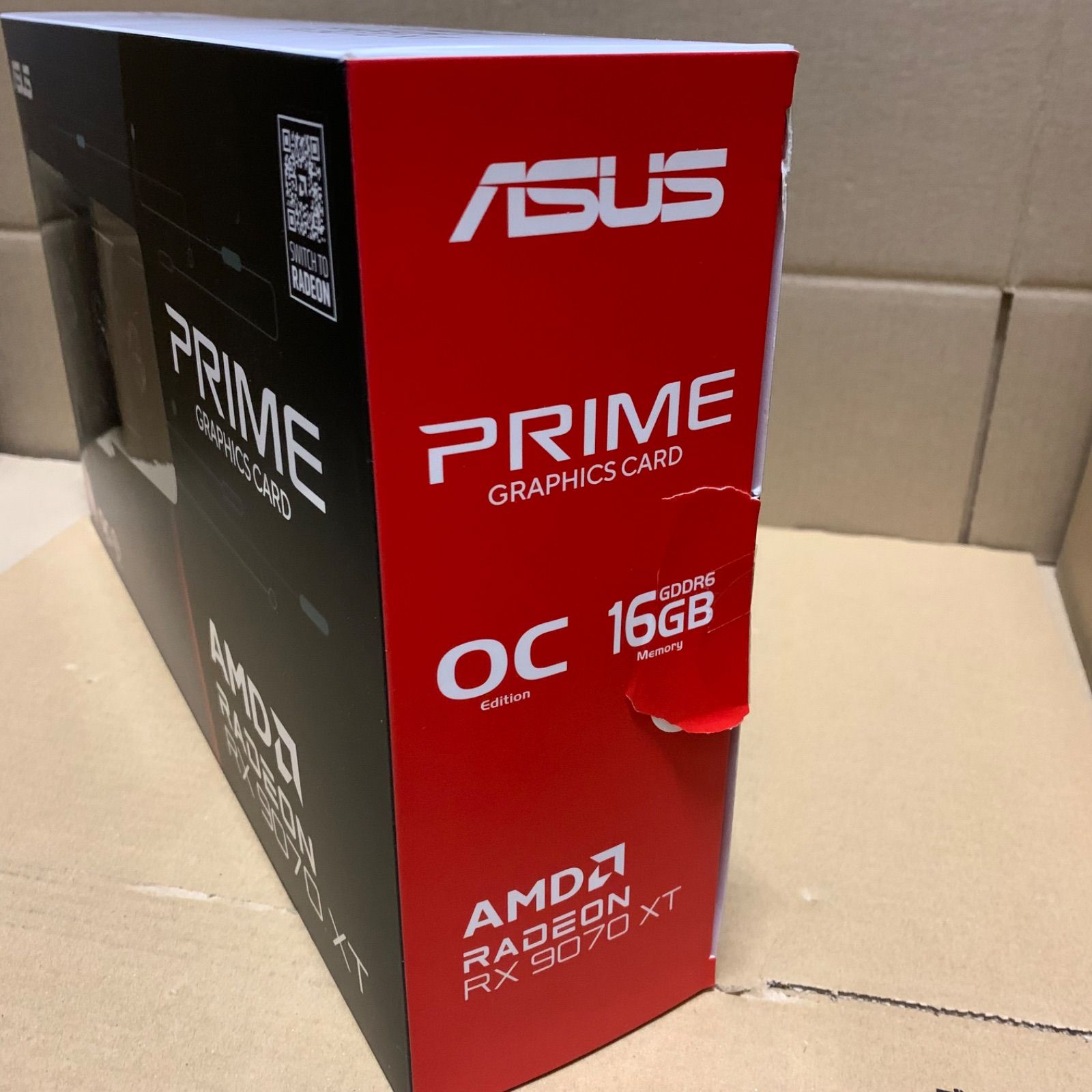 ASUS AMD Radeon RX9070XT エイスース グラフィックボード 搭載 ビデオ