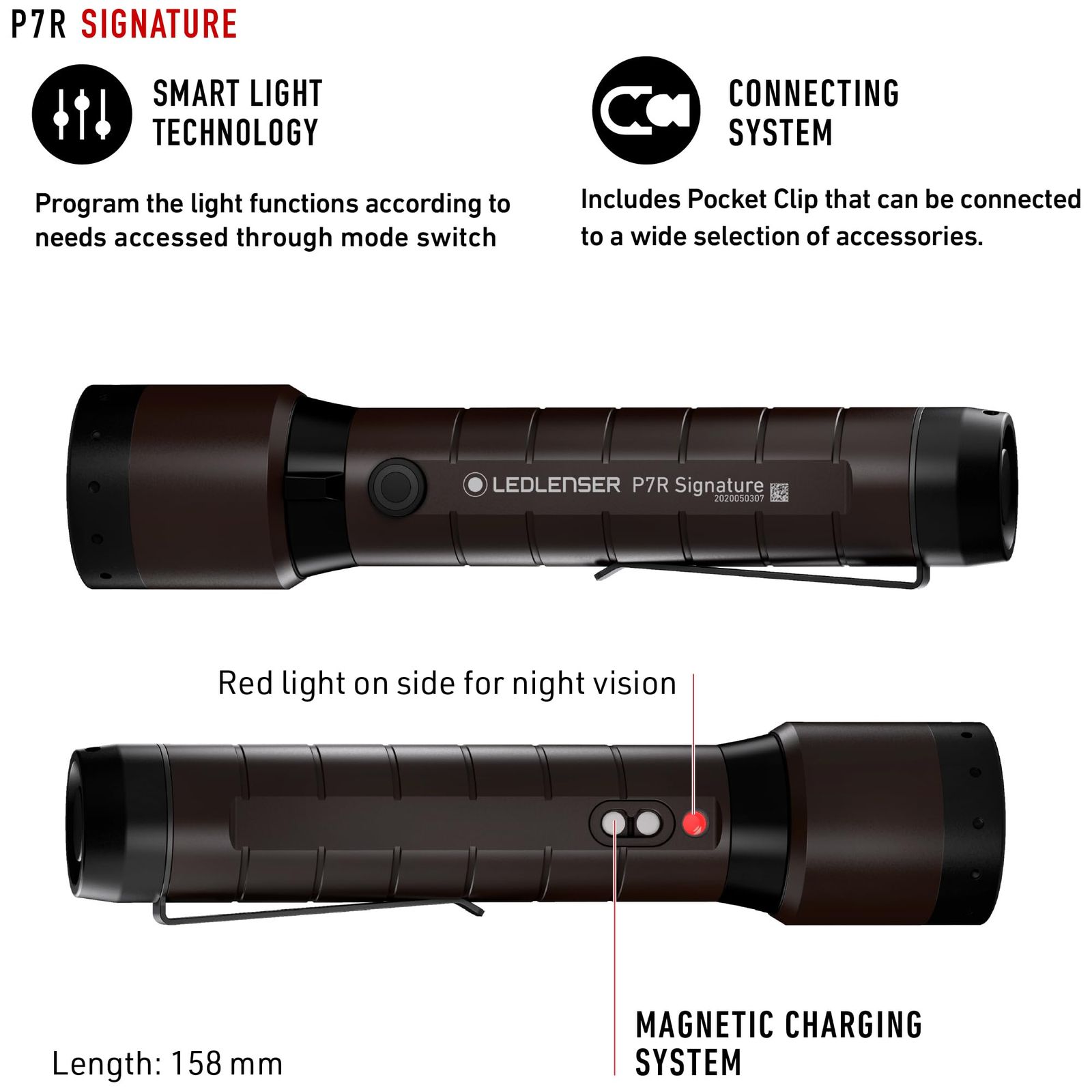  Ledlenser レッドレンザー P 7 R Signature LEDフラッシュライト USB充電式 502190 日本 espresso brown 小 Signature|最大2000ルーメン ランタン ライト ランタン