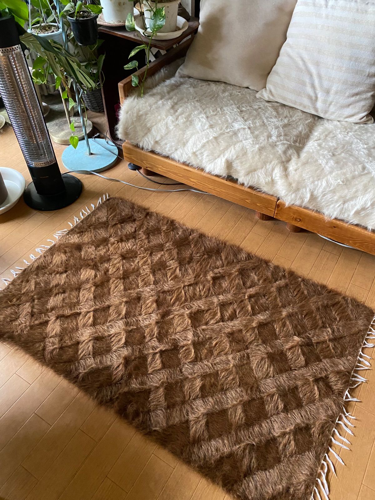 1枚のみ貴重なチョコレート茶モフモフ感半端ないずっしり1.1kg超え