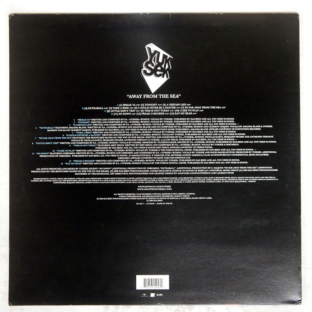 フランス盤 YUKSEK|AWAY FROM THE SEA|BARCLAY 5314943 LP