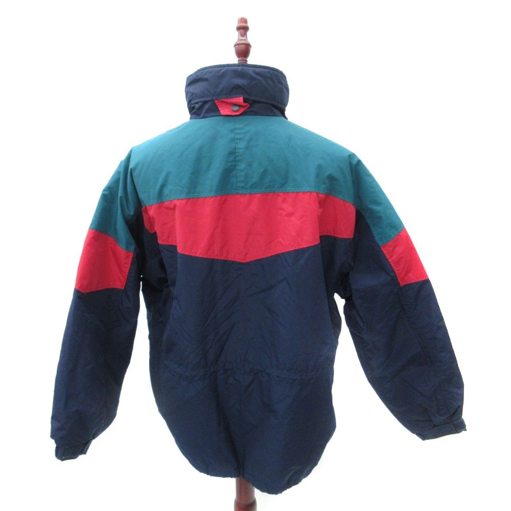 コロンビア Columbia アウトドアウェア ブルゾンジャケット ナイロン L 赤 レッド スタンドカラー フード付き 2 way 裏起毛 ミドル丈 |YS 13 GY 61