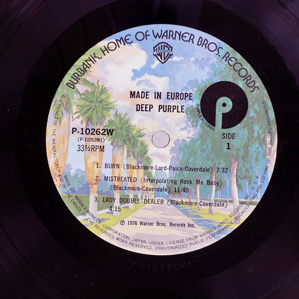 国内盤 DEEP PURPLE/MADE IN EUROPE/WARNER BROS. P10262W LP - メルカリ