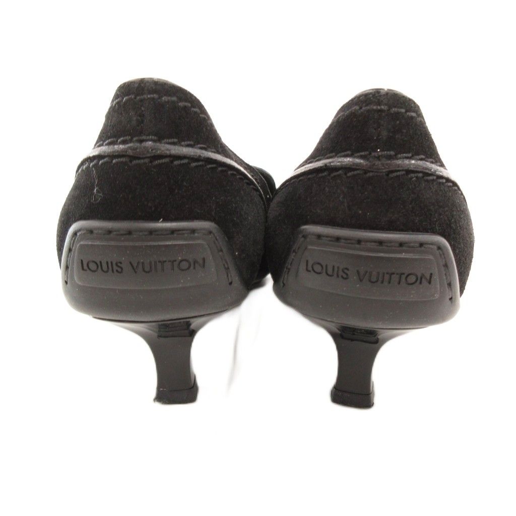 ルイヴィトン LOUIS VUITTON パンプス ローファー ヒール スエード