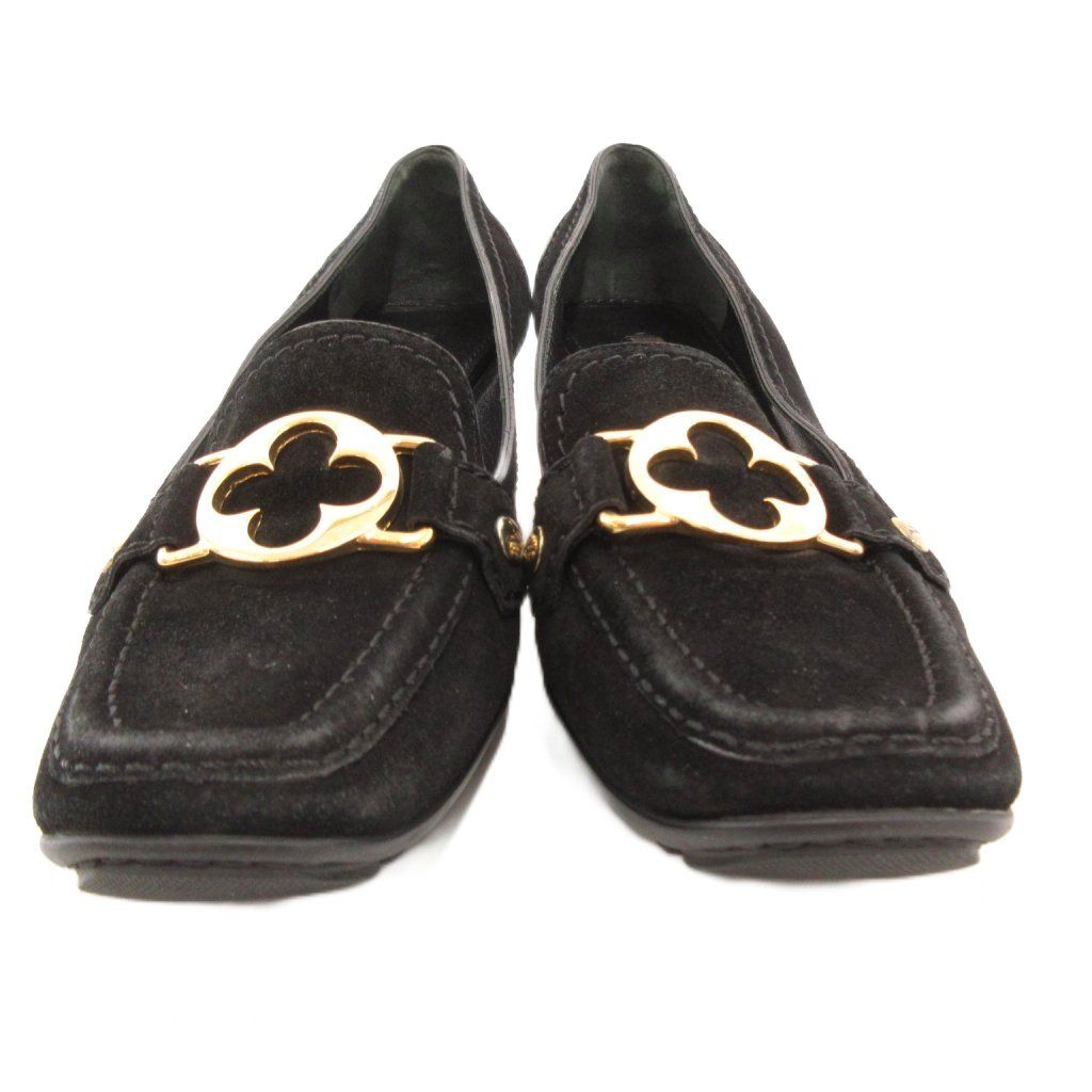 ルイヴィトン LOUIS VUITTON パンプス ローファー ヒール スエード