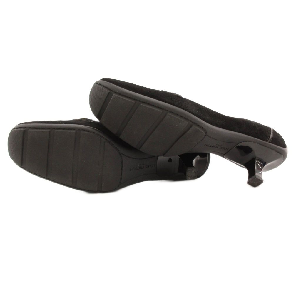 ルイヴィトン LOUIS VUITTON パンプス ローファー ヒール スエード