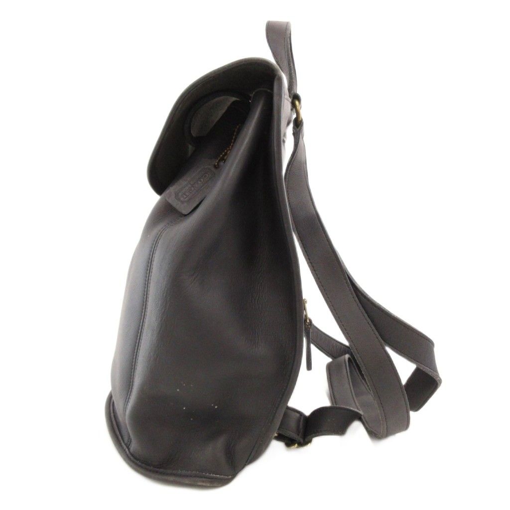 オールドコーチ　黒 レザー フラップバックパック　アメリカ製　9943 オールドコーチ黒 レザー フラップバックパックアメリカ製9943