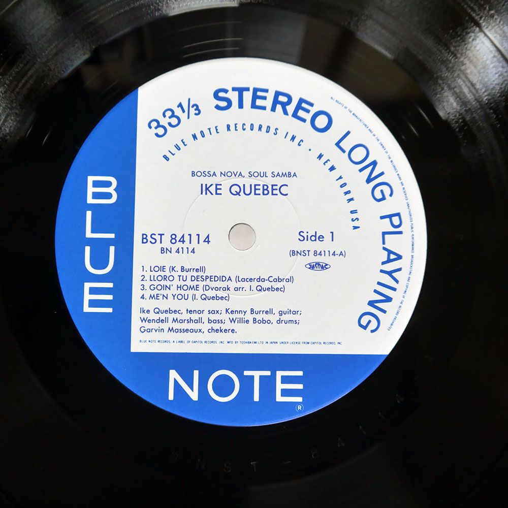  盤 IKE QUEBEC|BOSSA NOVA SOUL SAMBA|BLUE NOTE BN 4114 LP その他 レコード