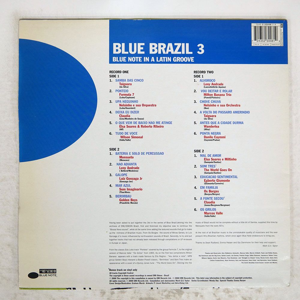 UK盤 VA/BLUE BRAZIL VOL. 3 (BLUE NOTE IN A LATIN GROOVE)/BLUE NOTE
