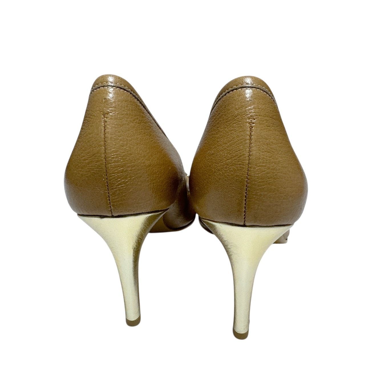 DIANA ダイアナ パイソン ゴールドチェーン パンプス レディース