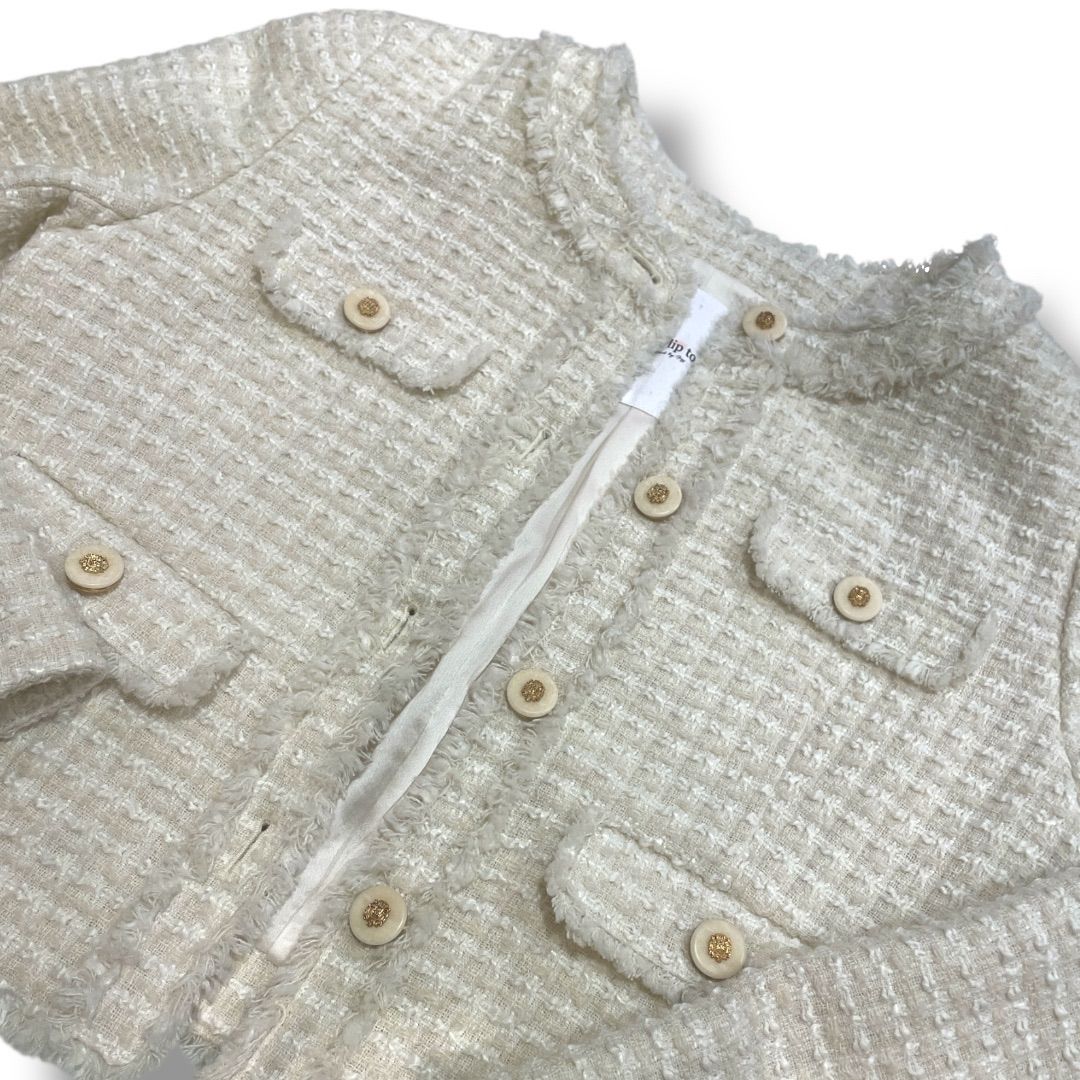 Her lip to ハーリップトゥ Grace Tweed Jacket ノーカラージャケット